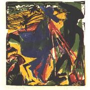 Ernst Ludwig Kirchner Schlemihls entcounter with the shadow oil painting